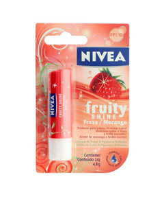 imagem de Protetor labial nivea shine morango 4.8g - NIVEA