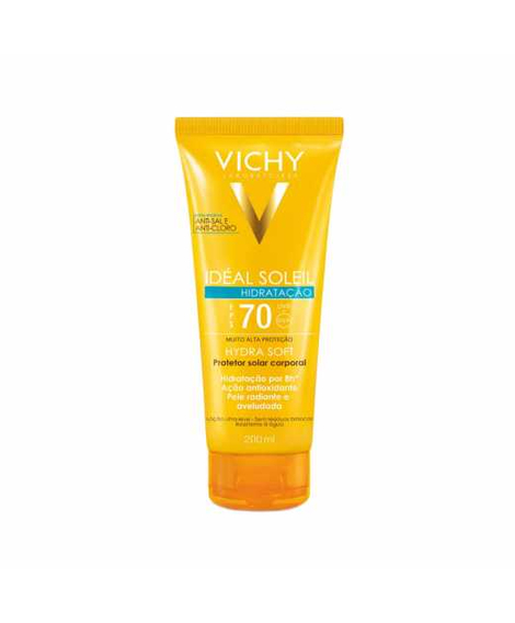 imagem do produto Protetor solar corporal ideal soleil hydrasoft fps70 200ml - VICHY