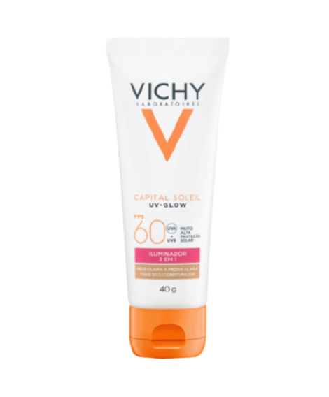 imagem do produto Protetor solar facial capital soleil uv-glow fps60 40g clara - VICHY