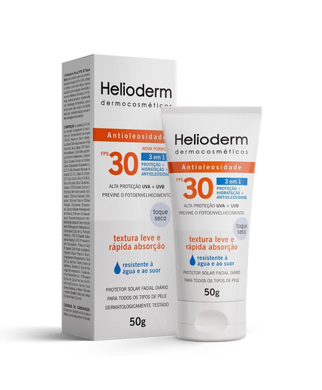 imagem do produto Protetor solar facial helioderm suncare fps30 50g  - HERTZ