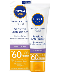 imagem de Protetor solar facial nivea beauty sensitive fps50 50g - NIVEA
