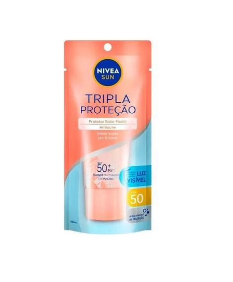 imagem do produto Protetor solar facial nivea tripla p antiacne fps50 40ml - NIVEA