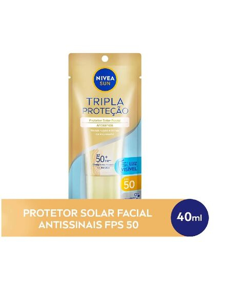 imagem do produto Protetor solar facial nivea tripla p antissinais fps50 40ml - NIVEA
