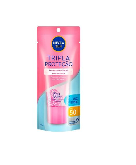 imagem do produto Protetor solar facial nivea tripla p pele radiante fps50 40m - NIVEA