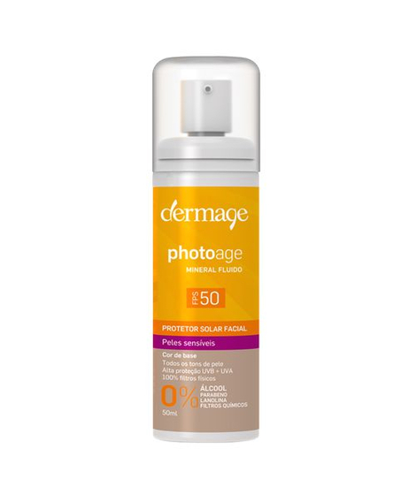 imagem do produto Protetor solar facial photoage mineral fluido fps50 c/cor 50 - DERMAGE