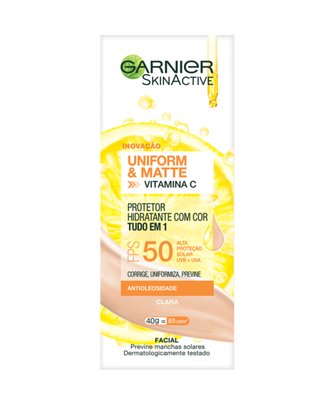 imagem do produto Protetor solar garnier uniforme matte clara fps50 - GARNIER