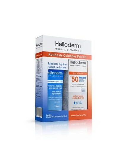 imagem do produto Protetor solar helioderm kit fps50 + sabonete liquido 50ml - HERTZ