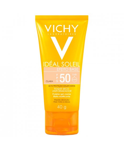 imagem do produto Protetor solar ideal soleil efeito base fps50 40g clara - VICHY