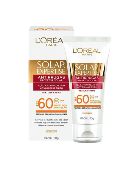 imagem do produto Protetor solar loreal expertise facial antirrugas fps60 50g - LOREAL