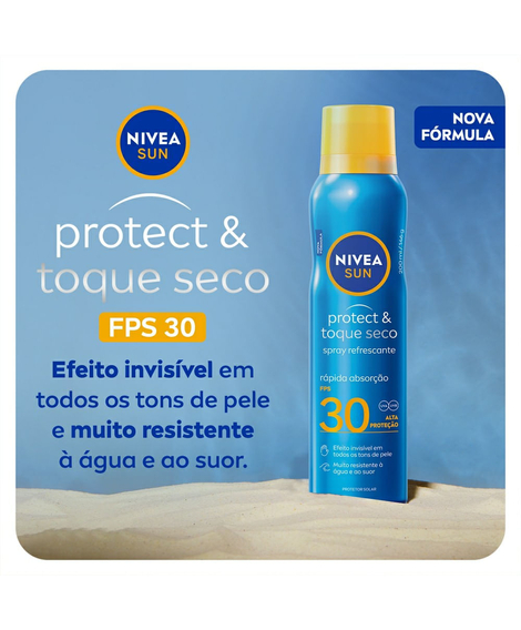 imagem do produto Protetor solar nivea sun toque seco spray fps30 200ml - NIVEA