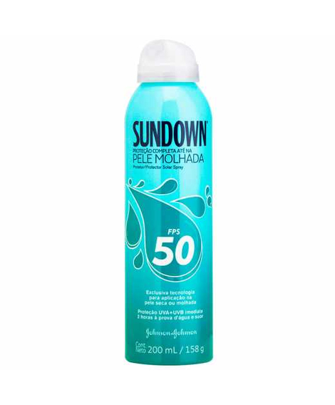 imagem do produto Protetor Solar Sundown Pele Molhada Spray Fps50 200ml - JOHNSON & JOHNSON