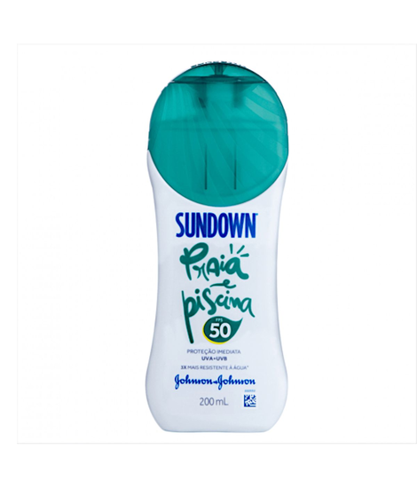 imagem do produto Protetor solar sundown praia e piscina locao fps50 200ml - JOHNSON E JOHNSON