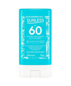 imagem de Protetor solar sunless basto para tatuagem fps60 15g - FARMAX