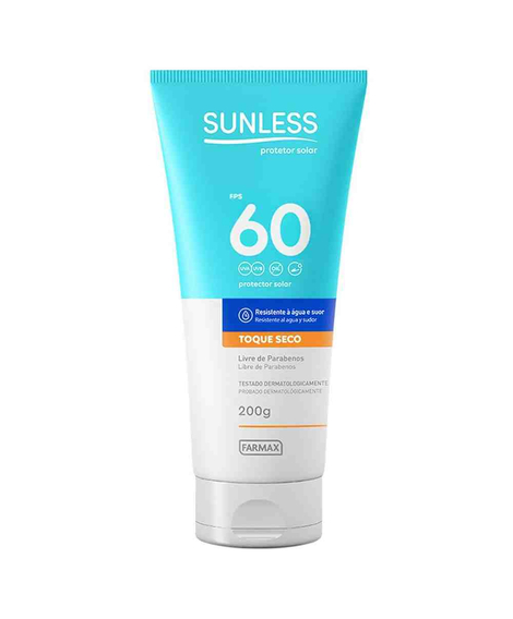 imagem do produto Protetor solar sunless corporal toque seco fps60 200g - FARMAX