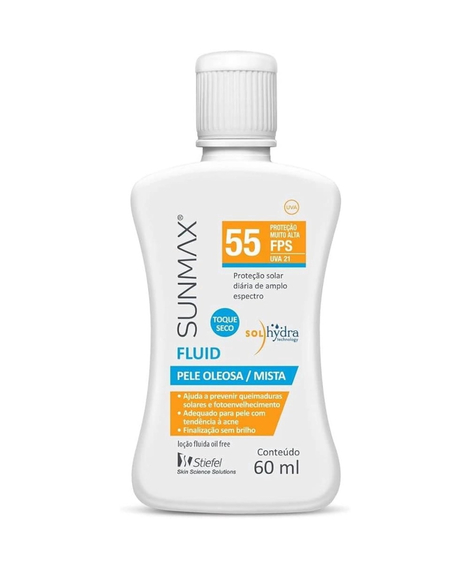 imagem do produto Protetor solar sunmax fluido fps55 oleosa/mista 60ml - MEGALABS