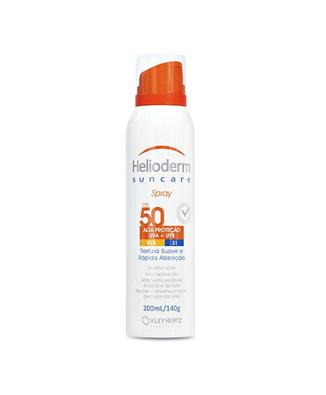 imagem do produto Protetro solar helioderm spray fps 50 2em1 200ml - KLEYHERTZ