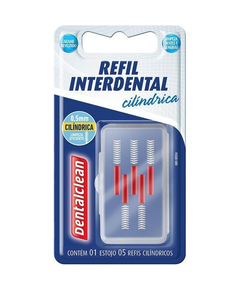 imagem de Refil interdental cilindrica dentalclean 0,5mm 5 refis - DENTALCLEAN