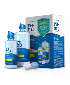 imagem de Renu fresh kit 355ml+120ml+estojo solução multiuso - BAUSCH E LOMB