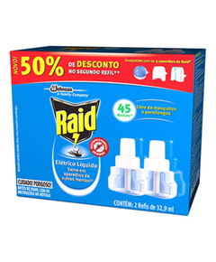 imagem de Repelente elétrico raid 45 noites refil 2 unidades - CERAS JOHNSON