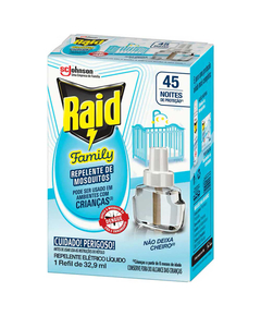 imagem de Repelente elétrico raid family 45 noites refil 32.9ml - CERAS JOHNSON