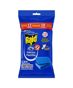imagem de Repelente elétrico raid pastilha refil leve 12 pague 10 - CERAS JOHNSON