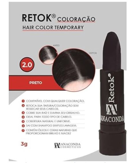 imagem do produto Retok colora��o hair anaconda 2.0 preto 3g - ANACONDA