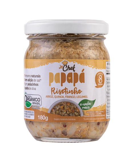 imagem do produto Risotinho orgnico papapa arroz/quinoa/frango/legumes 180g - PAPAPA