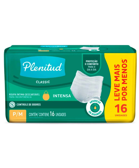 imagem do produto Roupa ntima plenitud classic intensa p/m 16 unidades  - KIMBERLY-CLARK