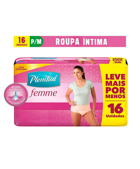 imagem do produto Roupa ntima plenitud femme p/m 16 unidades - KIMBERLY-CLARK