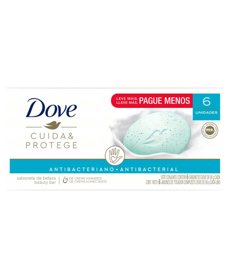 imagem do produto Sabonete dove cuida & protege antibacteriano 6 unidades 90g - UNILEVER