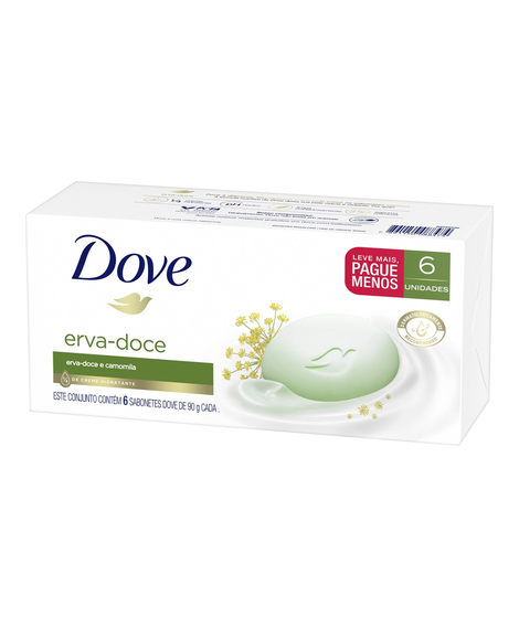 imagem do produto Sabonete dove erva doce e camomila 6 unidades 90g - UNILEVER