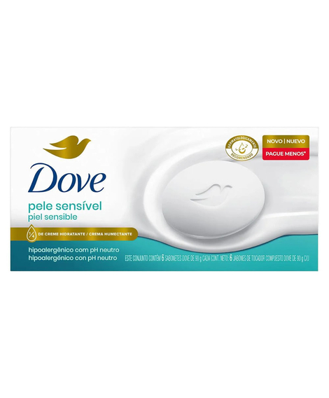 imagem do produto Sabonete dove pele sensivel 6 unidades 90g - UNILEVER