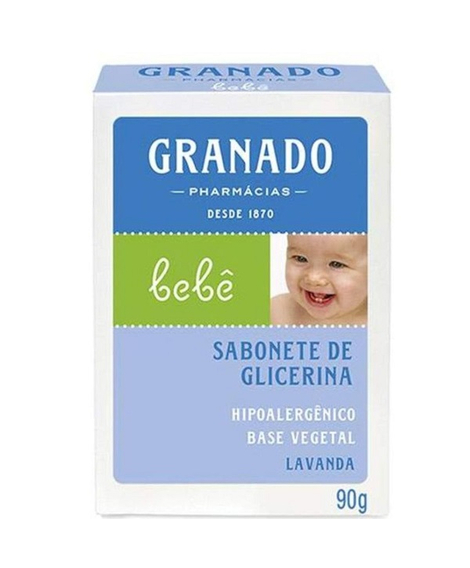 imagem do produto Sabonete granado glicerinado bebe lavanda 90g - GRANADO