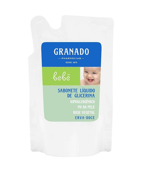 imagem do produto Sabonete liquido granado bebe refil erva doce 250ml - GRANADO