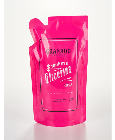 imagem do produto Sabonete liquido granado refil rosa 300ml - GRANADO
