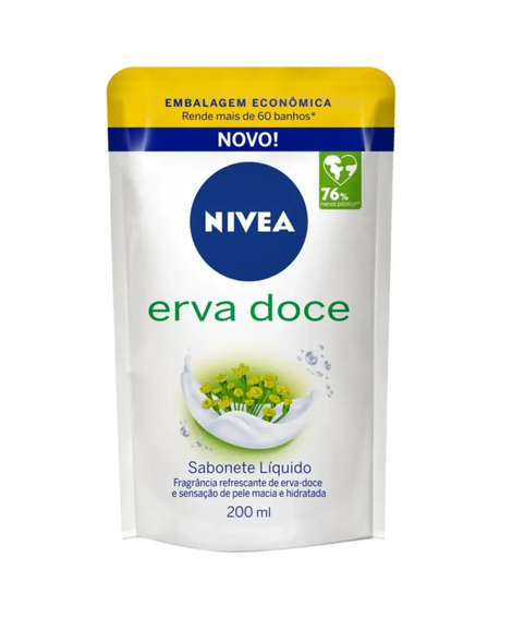 imagem do produto Sabonete liquido nivea erva doce refil 200ml - NIVEA