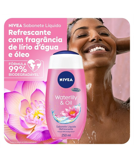 imagem do produto Sabonete liquido nivea water lyli oil 250ml - NIVEA