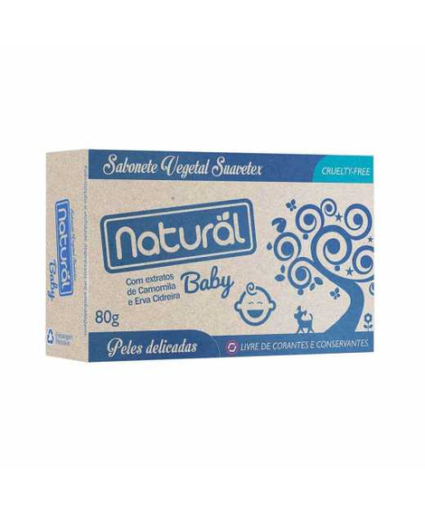 imagem do produto Sabonete natural baby camomila e erva cidreira 80g - SUAVETEX
