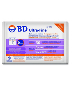 imagem de Seringa bd ultrafine 100 x 6mm 10 unidades - BECTON DICKINSON