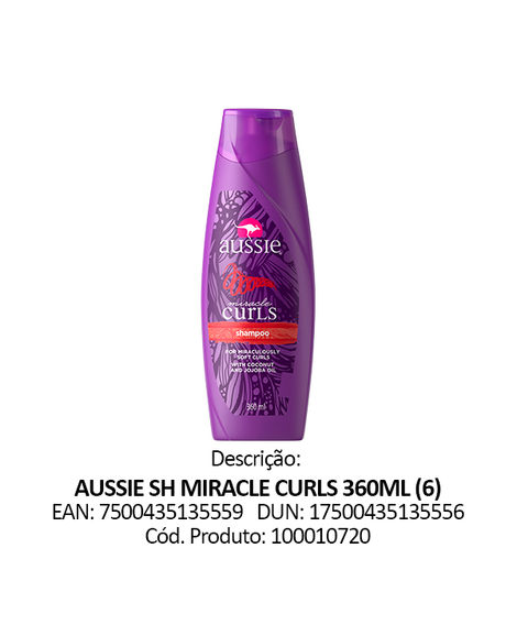 imagem do produto Shampoo aussie 360ml miracle curls - PROCTER E GAMBLE