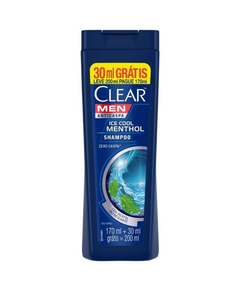 imagem de Shampoo clear men anticaspa ice cool 200ml - UNILEVER
