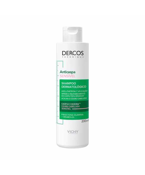imagem do produto Shampoo dercos anticaspa sensivel 200ml vichy - VICHY