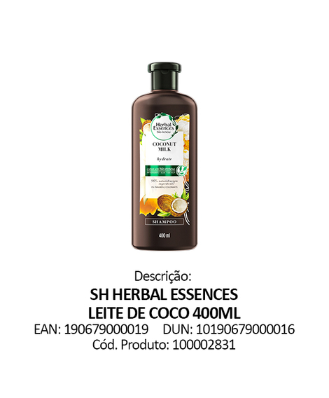 imagem do produto Shampoo herbal essences leite de coco 400ml - PROCTER E GAMBLE