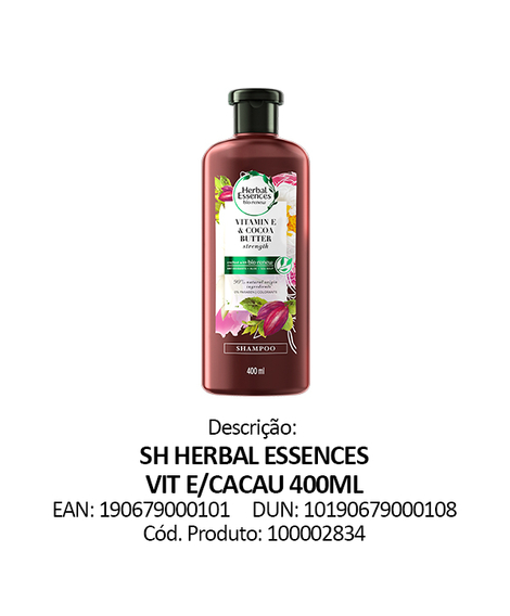 imagem do produto Shampoo herbal essences vitamina e/cacau 400ml - PROCTER E GAMBLE