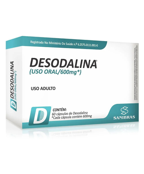imagem do produto Suplemento alimentar desodalina 600mg 60 cpsulas - SANIBRAS