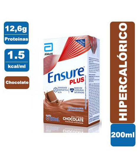imagem do produto Suplemento alimentar ensure plus chocolate 200ml - ABBOTT