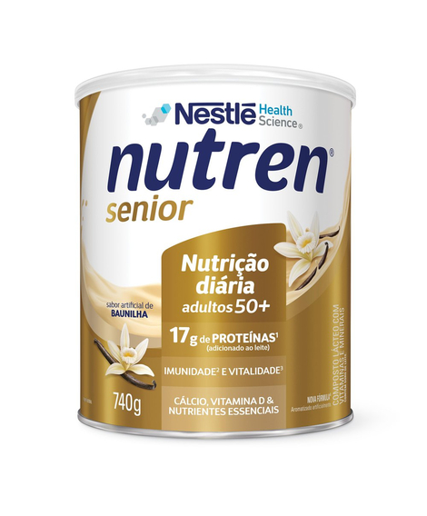 imagem do produto Suplemento alimentar nutren senior baunilha 740g - NESTLE