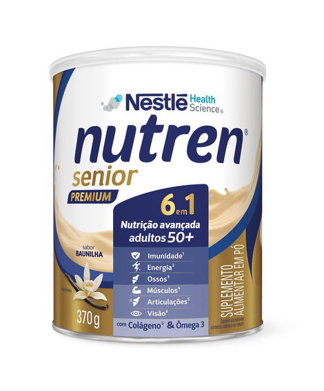 imagem do produto Suplemento alimentar nutren senior premium baunilha 370g - NESTLE