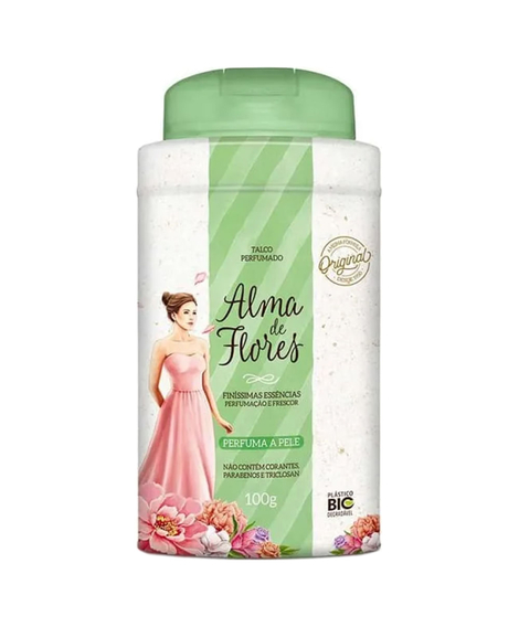 imagem do produto Talco alma de flores tradicional 100g  - MEMPHIS