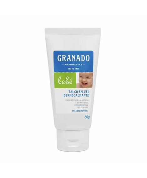 imagem do produto Talco granado bebe pele sensiveis 80g - GRANADO